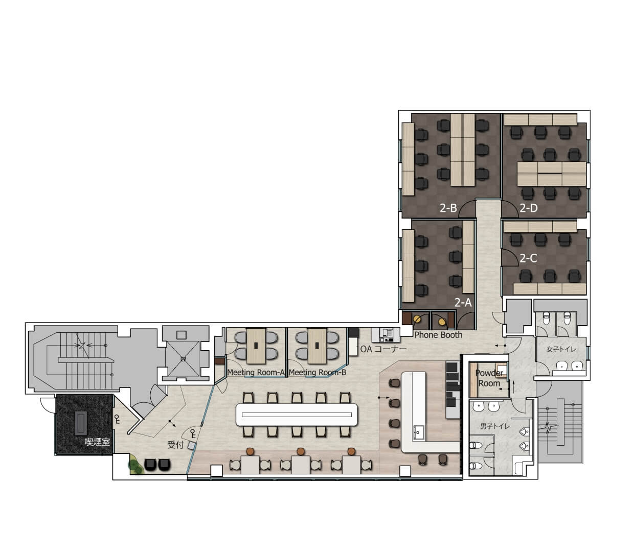 2Fラウンジスペース/シェアオフィス